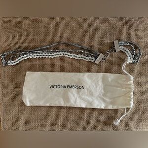 Victoria Emerson Silver and Black Wrap Bracelet